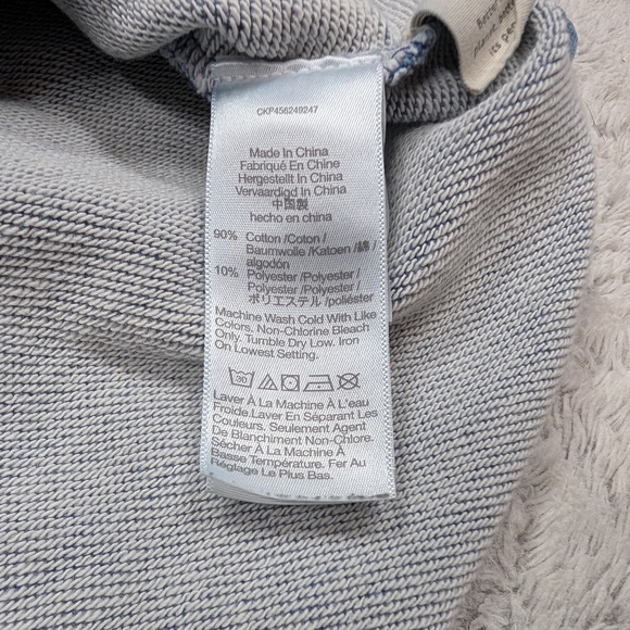 Madewell Jacket Womens M Blue Indigo Terry Shirt Shaket French Terry Chore - Picture 7 of 8